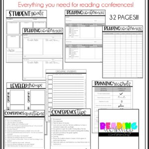 Reading Conference: Reading Conferring Forms, Conference Binder ...