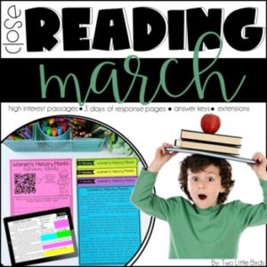Close Reading Comprehension Passages & Activities for March