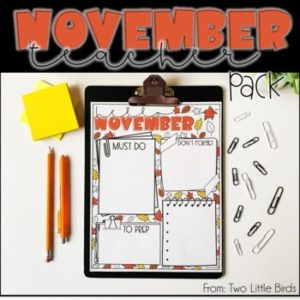 November Teacher Pack-Digital Agenda Slides & More