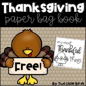 Thanksgiving Writing Activity: Paper Bag Book