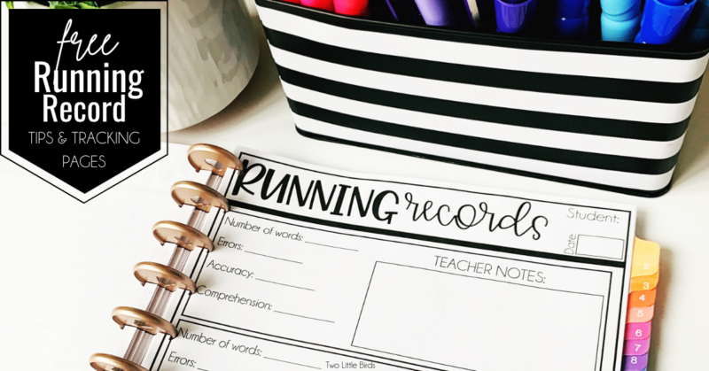 Free Running Records: Tips and Tracking Pages - Two Little Birds Teaching