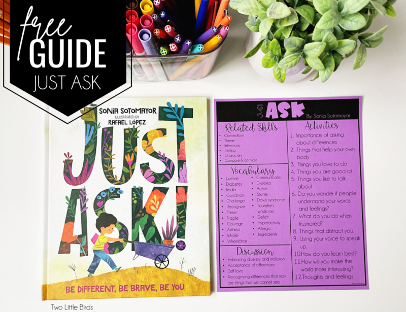 A Guide for Reading "Just Ask" - Two Little Birds Teaching