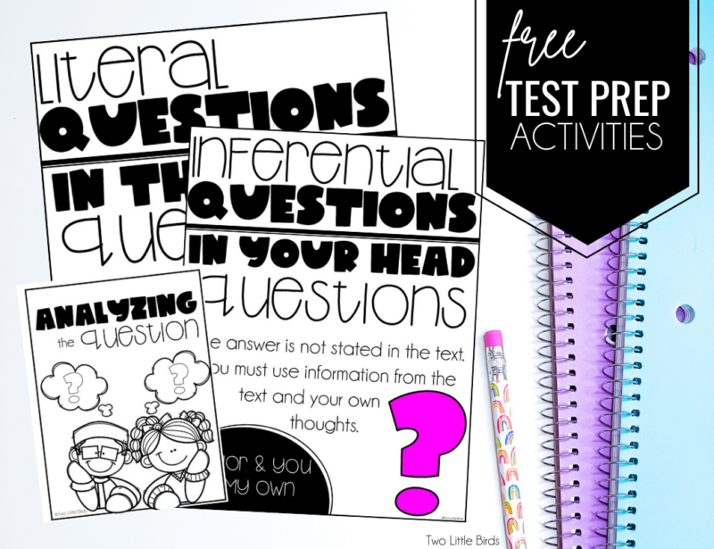 Grab a free "Test Prep Starter Guide" - Two Little Birds Teaching