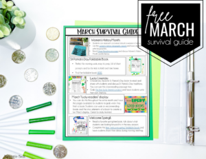 Grab a free "March Survival Guide" - Two Little Birds Teaching