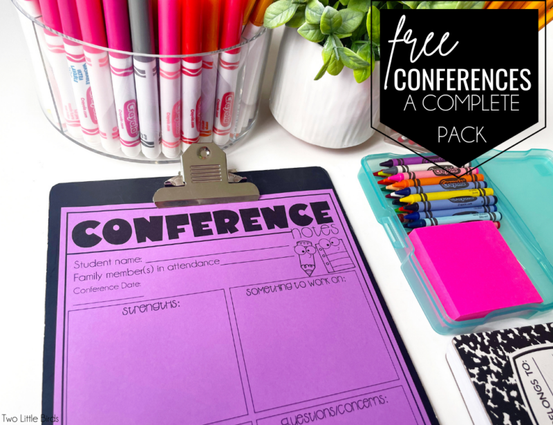Free Parent Teacher Conference Pack - Two Little Birds Teaching