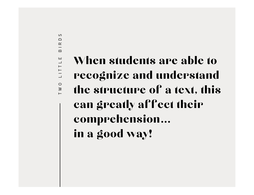 when students understand text structure their comprehension improves