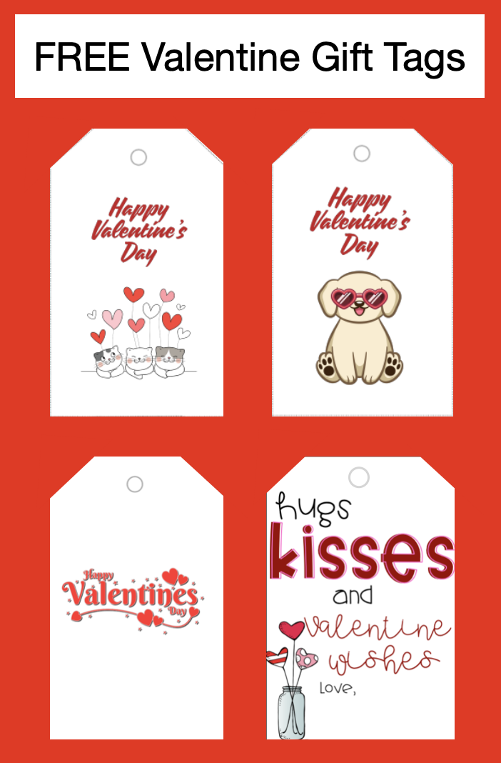 Free TPT Valentine Gift Tags for February 14th