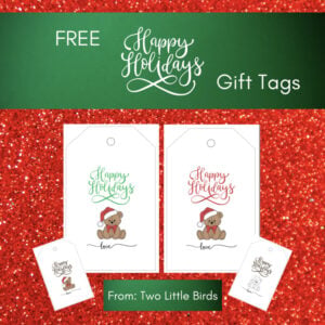 FREE Happy Holidays Gift Tags | Christmas Bears