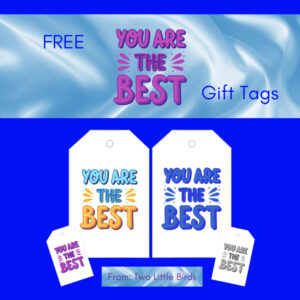 Free YOU ARE THE BEST Gift Tags