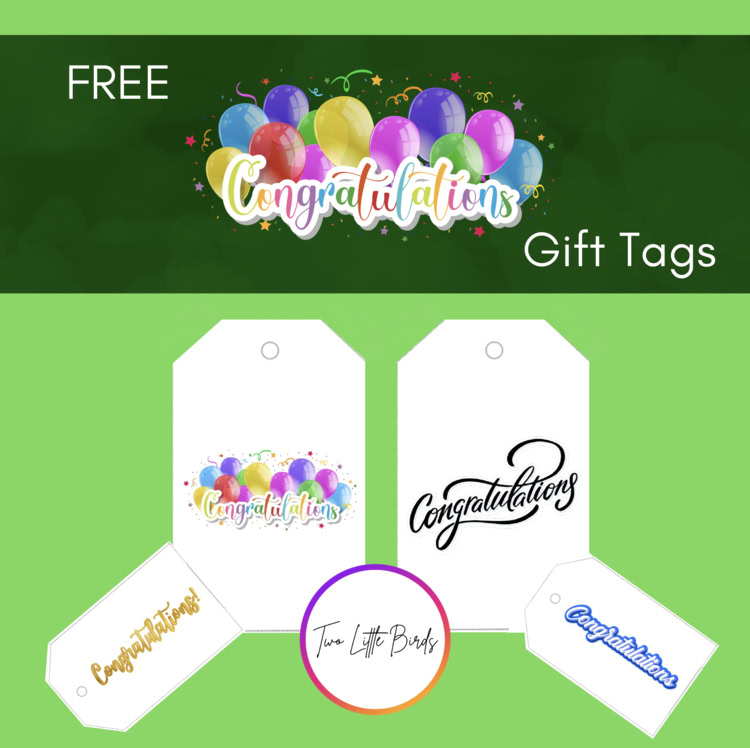 Free CONGRATULATIONS Gift Tags